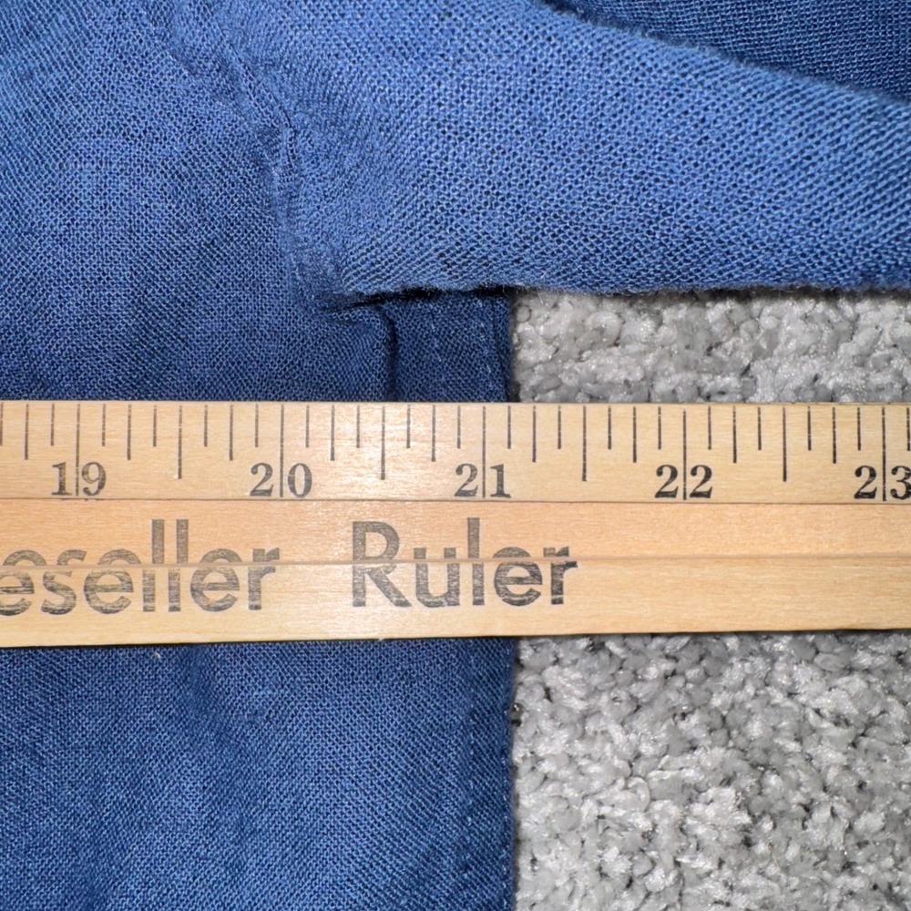 Banana Republic Slim Linen Blend Shirt Mens Long Sleeve Blue Medium NEW - Picture 8 of 8